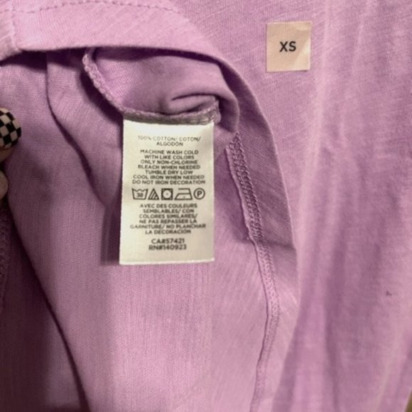 LOFT Outlet Shirt Lilac 100% Cotton Top - Picture 3 of 5